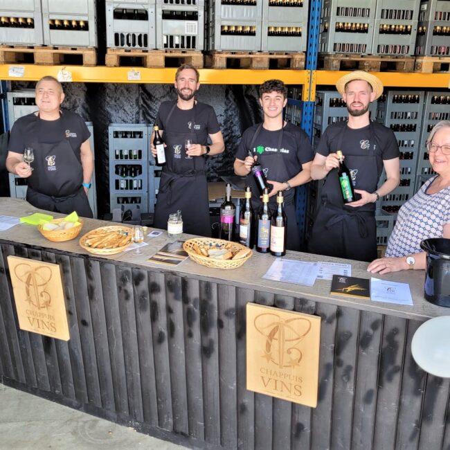 L’équipe Arc-en-Vins lors d’un événement